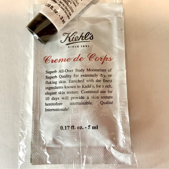 Kiehl’s Travel Set Lip Balm Body Moisturizer Zippered Pouch Cosmetic Bag New - Picture 6 of 11